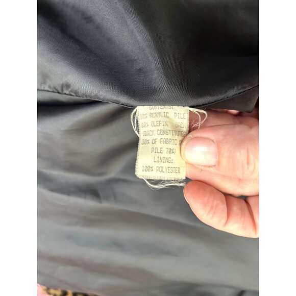 VTG Plush Faux Fur Cheetah Leopard Swing Coat Charles Klein Size Made In USA Med - Picture 13 of 13